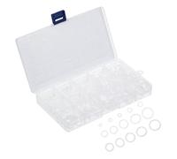QUARKZMAN Silicona Goma Juntas Tóricas Surtido Kit x 225uds Redondo Junta Arandela para Grifo Plomería Reparación Sellado Conexión [Blanco]