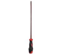 QUARKZMAN SL8 Plano Destornillador Magnético，430mm Acero Aleado S2 Tratado Térmicamente con 130mm Mango Ergonómico para Reparaciones Bricolaje DIY Construcción, Rojo Negro