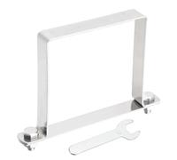 QUARKZMAN Soporte En Forma De U Para Tubo Cuadrado 100x100mm Abrazadera En Forma De U De Acero Inoxidable 304 Con Placa De Tornillos Tuercas Y Llave De Puerta Para Barandales