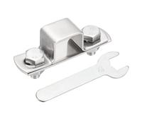 QUARKZMAN Soporte En Forma De U Para Tubo Cuadrado 20x20mm Abrazadera En Forma De U De Acero Inoxidable 304 Con Placa De Tornillos Tuercas Y Llave Para Tubos Barrass Para Barandales