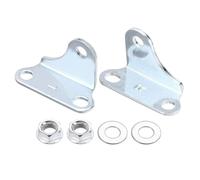 QUARKZMAN Soportes De Montaje Tipo L De 8mm 2 Piezas Plateado | Soporte De Montaje Con Perno Esférico Soporte Para Amortiguador De Gas Soporte Universal Para Resorte De Elevación
