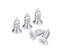 QUARKZMAN ST4x10mm Tornillos Autorroscantes Madera Blanco 25uds | Autoperforantes de Plana Cabeza Phillips, para Carpintería