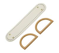 QUARKZMAN Suelos de bolsillo para ganchillo, 12,6 x 2,7 pulgadas, formador de bolsillo ovalado con asas en forma de D, ganchillo, para bolso de hombro, accesorios de fabricación de bolsos, color