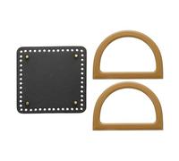 QUARKZMAN Suelos de bolsillo para ganchillo, 5,9 x 5,9 pulgadas, formador de bolsillo cuadrado con asas en forma de D, ganchillo para bolso de hombro, accesorios de fabricación de bolsos, color negro