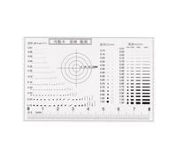QUARKZMAN Tabla de Estimación de Tamaño de Alta Precisión SEC 8cm 0.2mm Película Transparente para en Diámetro, Área y Ancho de Línea Medición