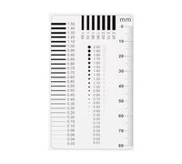 QUARKZMAN Tabla de Estimación de Tamaño de Alta Precisión SEC, Película Transparente de Detección de Defectos de 80mm para Medir Diámetro y Ancho de Línea.