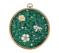 QUARKZMAN Tablero De Exhibición De Alfileres Redondos 17.5cm Colgante De Pared De Terciopelo Soporte De Exhibición Y Almacenamiento Para Alfileres De Esmalte Insignias Estrella Verde Oscuro