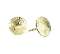 QUARKZMAN Tachuelas para Tapicería Muebles, 100Pcs 16x20mm Tachuelas Variedad Acero al Carbono para Sofá Hogar DIY Cabezales Decorativos Clavos, Dorado