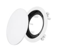 QUARKZMAN Tapa Y Base Rejilla para Altavoz Empotrado En Techo, 4 Pulgadas Redonda Blanca Metal Rejillas Magnéticas Antipolvo para Sistema Sonido