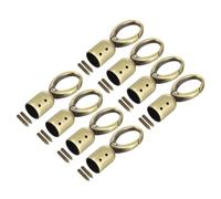 QUARKZMAN Tapón de Extremo de Cordón, 8 Piezas de Tapón de Extremo de Barril de 15 mm /0.6", Terminadores de Cordón con Tornillos para Hacer Joyas de Borla, Correa de Bolsa, Bronce