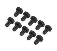 QUARKZMAN Tapón de Silicona de Alta Temperatura Montaje en Forma de T Tamaño de Dia 3.5mm/0.14 Pulgadas Tapones de Goma Sólida, Negro Paquete de 30 (OD 6mm/0.24 Pulgadas)