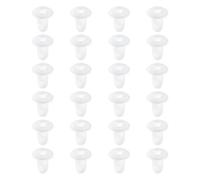 QUARKZMAN Tapón de Silicona de Goma Hueco Flexible Tapones Suaves en Forma de T para Orificios de 1,6 a 1,8 mm Blanco 24 Piezas