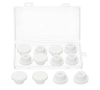 QUARKZMAN Tapón de Silicona de Goma Suave Flexible Tapones en Forma de T con Caja para Orificio de 20mm Blanco 8 Piezas