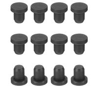 QUARKZMAN Tapón Sólido de Goma de Silicona Tapones Suaves y Flexibles para Agujeros de 5-5.5mm Negro 12 Piezas