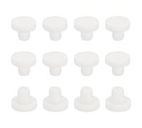 QUARKZMAN Tapón Sólido de Goma de Silicona Tapones Suaves y Flexibles para Agujeros de 6.5-7mm Blanco 12 Piezas