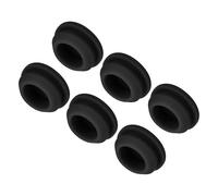 QUARKZMAN Tapones con Cierre de Presión para 14mm Agujeros, 6pcs Tapón de Silicona Tapa de Orificio de Sellado para Mueble Botella Bañera Grifo Drenaje del Piso DIY, Negro