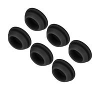 QUARKZMAN Tapones con Cierre de Presión para 18mm Agujeros, 6pcs Tapón de Silicona Tapa de Orificio de Sellado para Mueble Botella Bañera Grifo Drenaje del Piso DIY, Negro