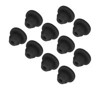 QUARKZMAN Tapones con Cierre de Presión para 4.5mm Agujeros, 10pcs Tapón de Silicona Tapa de Orificio de Sellado para Mueble Botella Bañera Grifo Drenaje del Piso DIY, Negro
