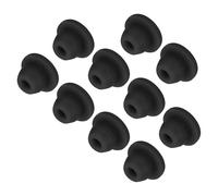 QUARKZMAN Tapones con Cierre de Presión para 5mm Agujeros, 10pcs Tapón de Silicona Tapa de Orificio de Sellado para Mueble Botella Bañera Grifo Drenaje del Piso DIY, Negro