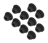QUARKZMAN Tapones con Cierre de Presión para 6.5mm Agujeros, 10pcs Tapón de Silicona Tapa de Orificio de Sellado para Mueble Botella Bañera Grifo Drenaje del Piso DIY, Negro