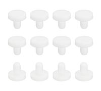 QUARKZMAN Tapones de Goma de Silicona Sólida y Flexible para Agujeros de 4.5-5mm Blanco 12 Piezas