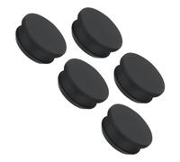 QUARKZMAN Tapones de Orificio de Bloqueo de Encaje de Silicona Cubierta de Sellado de Panel de Goma Tipo Empotrado Redondo Impermeables Diámetro 32.6mm/1.28" Negro Paquete de 5