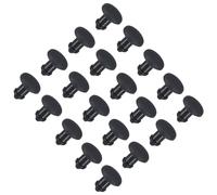 QUARKZMAN Tapones de Orificio de Bloqueo de Encaje de Silicona Cubierta de Sellado de Panel de Goma Tipo Empotrado Redondo para Cocina Impermeables Diámetro 2.5mm/0.1" Negro 20pcs
