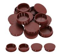 QUARKZMAN Tapones Marrones Para Agujeros 50pcs 1-1/2" Tapones De Plástico Para Agujeros Redondos Tipo Al Ras Para Muebles Gabinetes Máquinas Herramientas Cercas Postes Tubos
