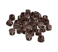 QUARKZMAN Tapones Plástico de Orificio de 12mm (15/32") 36 Piezas Tipo Enrasado Tapones de Bloqueo de Orificio Redondo para Insertar en Muebles Tapas Finales de Paneles Marrón