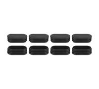 QUARKZMAN Tapones Plástico para Agujeros, 8Pcs 60x30mm Tapón de Extremo de Tubo Oval, Tapón de Inserción, Cubiertas de Agujero para Patas de Mesa y Silla, Negro