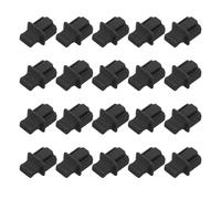 QUARKZMAN Tapones Protectores De Polvo RJ45, Tapones De Polvo RJ45 De Silicona Negros Protectores De Puerto Ethernet para Convertidor De Medios, Router, Módem, Computadora Portátil