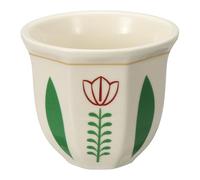 QUARKZMAN Taza De Café Árabe 8.5 Oz Tazas De Cerámica Para Té Taza De Café resso Para Latte Cappuccino Leche Regalos Para Oficina Hogar Fiesta (Blanco/Verde Estilo I)