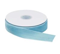 QUARKZMAN Terciopelo Cinta 2cm x 13m, 3/4" x 15 Yardas una Cara Carrete Sedoso para Bricolaje Manualidades Regalo Envoltura Lazo Decoración Cielo Azul