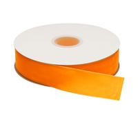 QUARKZMAN Terciopelo Cinta 2cm x 13m, 3/4" x 15 Yardas una Cara Carrete Sedoso para Bricolaje Manualidades Regalo Envoltura Lazo Decoración Naranja