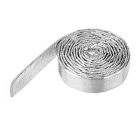QUARKZMAN Térmica Cubierta Aluminizada Funda 1/2" ID x 5,9 Pies Aluminio Metálico Vidrio Fibra Térmica Cubierta para Combustible Líneas Cables Eléctrico Cableado