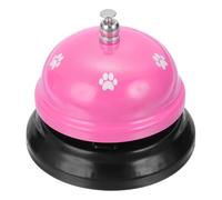QUARKZMAN Timbre De Servicio De Mesa 2.95 Pulgadas Timbre De Cena Metálico para Áreas De Recepción De Restaurantes Hoteles Y Eventos De Bodas Color Rosa