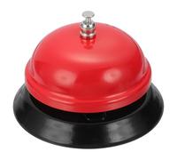 QUARKZMAN Timbre De Servicio De Mesa 3.35 Pulgadas Timbre De Metal para Restaurantes Hoteles Recepción Y Eventos De Boda Color Rojo