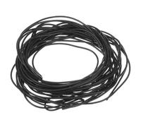 QUARKZMAN Tira de Sellado de Espuma de Silicona, 1mm de Diámetro y 5.5 Metros de Largo, Cordón de Sellado de Goma Esponja Redonda de Caucho Sólido, Tubos de Espuma para Bricolaje - Negro