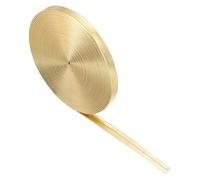 QUARKZMAN Tiras De Cuero Sintético 0.2" De Ancho 197" De Largo Tira Plana De Cuero PU Metálico Cordón De Correas Suaves para Manualidades Costura Cuerdas De Tracción, Dorado