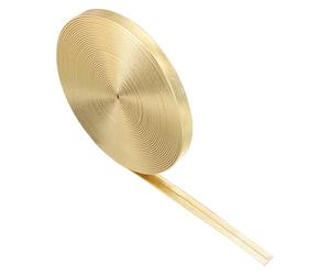 QUARKZMAN Tiras De Cuero Sintético 0.2" De Ancho 197" De Largo Tira Plana De Cuero PU Metálico Cordón De Correas Suaves para Manualidades Costura Cuerdas De Tracción, Dorado
