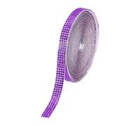 QUARKZMAN Tiras De Estrás, 3 Yardas 0.9cm Cinta Adhesiva De Estrás Brillantes Para Manualidades DIY, Decoraciones Para Fiestas Autos Teléfonos, Fantasía Púrpura