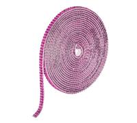 QUARKZMAN Tiras De Estrás, 3 Yardas 4.5mm Cinta De Estrás Adhesiva Cinta Brillante De Estrás Para Manualidades DIY, Decoraciones De Fiesta Auto Teléfono, Rojo Rosa