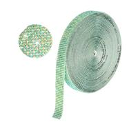 QUARKZMAN Tiras De Estrás, 6 Yardas 12mm Cinta Adhesiva De Estrás Cinta De Estrás Para Manualidades DIY, Decoraciones Para Auto Teléfono Fiestas, Verde Oscuro AB