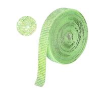 QUARKZMAN Tiras De Strass 3 Yardas 14mm Cinta Adhesiva De Strass Cinta De Strass Brillante Para Manualidades DIY Decoraciones De Fiesta Coche Teléfono Amarillo AB