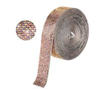 QUARKZMAN Tiras De Strass 3 Yardas 20mm Cinta Adhesiva De Strass Cinta De Strass Para Manualidades DIY Decoraciones De Autos Teléfonos Fiestas Negro AB