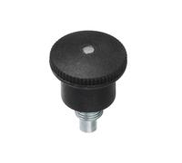 QUARKZMAN Tire Pasador Resorte Perilla Reemplazo Piezas, M10 Ajuste Gimnasia Tire Pasador Perilla para Hogar Gimnasia Ejercicio Bicicleta, Negro 1uds