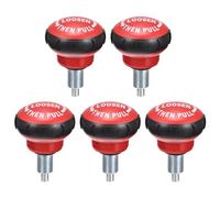 QUARKZMAN Tire Pasador Resorte Perillas Reemplazo Piezas, M16 Ejercicio Bicicleta Ajuste Tire Pasador Perilla para Hogar Gimnasia Altura Ajuste, Negro Rojo 5uds