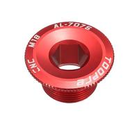 QUARKZMAN Tornillo De Cubierta De Biela para Bicicleta M18 Tornillo Rojo | De Fijación De Biela Para Bicicleta, Tornillos Para Biela Y Plato De Bicicleta De Montaña, Aleación De Aluminio