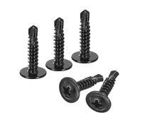 QUARKZMAN Tornillos Autorroscantes Cabeza Phillips, 200uds #8x3/4" Acero Inoxidable 410, Autotaladrantes para Chapa Metálica, Negro