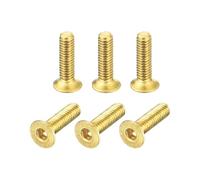 QUARKZMAN Tornillos de Cabeza Plana con Hexágono Interior, M2.5-0.45 x 10mm, Latón, 6 Unidades